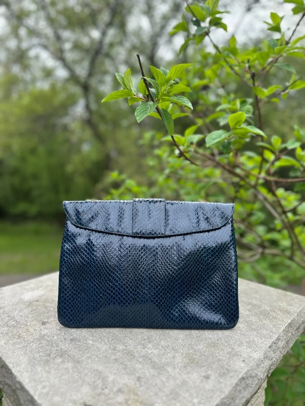 Navy Blue Handbag, Vintage Koret Nautical Shoulder Bag/Clutch